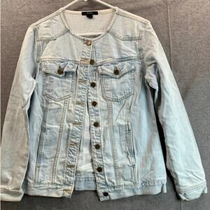 FOREVER 21 Denim Jacket Womens Medium Blue Jeans Button Up Jacket
